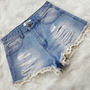 Forever 21 Distressed Festival Shorts